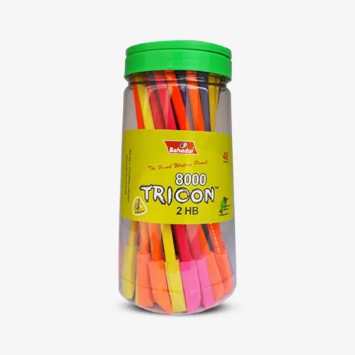 Bahadur Pencil Tricon Jar #8000 (48 Pcs)