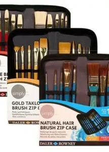 Daler Rowney Simply Natural Hair Brush Set With Zip Case