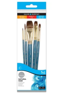 Daler Rowney Simply Natural Hair Brush Set Of 5pcs