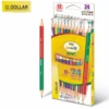 Dollar Double Color Pencil - 12 Dual End Pencils (24 Colors)