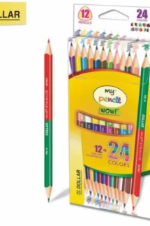 Dollar Double Color Pencil - 12 Dual End Pencils (24 Colors)