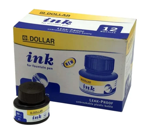 Dollar Ink 30ml Pack of 12p Blue, Black