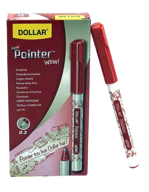 Dollar Pointer Fineline 0.3mm (Blue, Black, Red, Green)