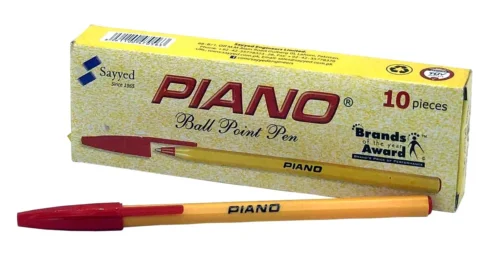 Piano Yellow Ballpoint Pen Pack of 10