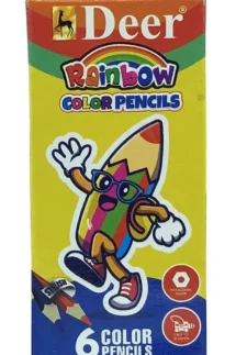 Deer Rainbow Color Pencils Half size 6 Colors