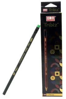 ORO Tribiz Lead Pencil with Eraser - Pack of 12