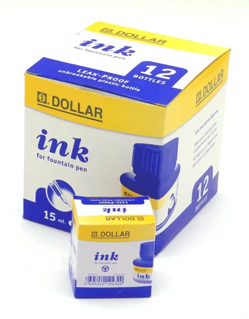 Dollar Ink 15ml Pack of 12p Blue Black