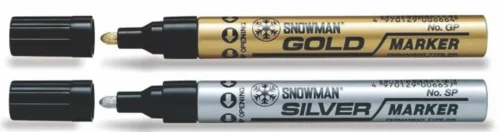 Snowman Paint Marker - Gold - Silver