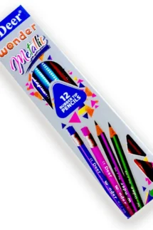 Deer Wonder Metallic Rubber Tip 12pcs - Premium Pencils