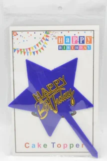 Happy Birthday Cake Topper - Elegant Party Decoration