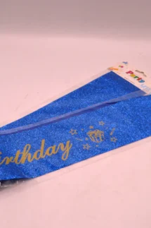 Happy Birthday Glitter Sash Blue Color