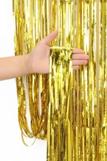 Metallic Foil Tinsel Fringe Curtain for Party Backdrops