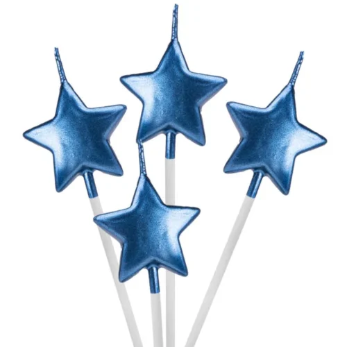 Star Shape Cake Topper Candles – Pack of 4 | TS Stationers