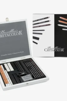 Cretacolor Black & White Charcoal Drawing Set of 25