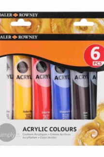 Daler Rowney Simply Acrylic Paints 75ml Pack of 6