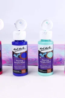 Mont Marte Pouring Acrylic Paint Set Premium 4pc x 60ml Aurora