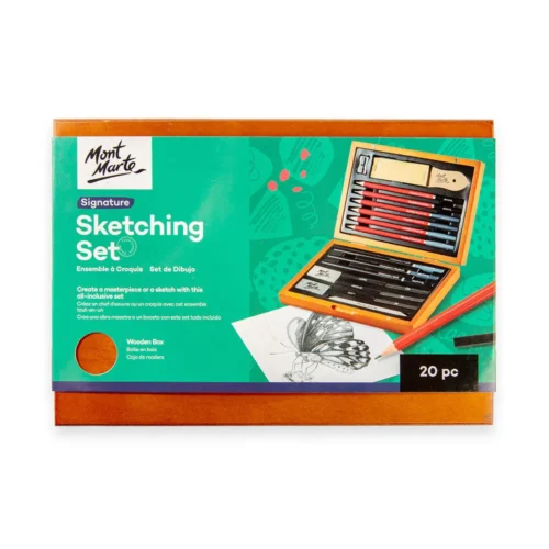 Mont Marte Sketching Set in Wooden Box Signature 20pc