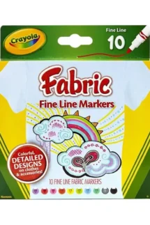 Crayola Fine Line Fabric Markers Set Of 10