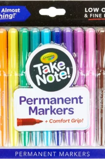 Crayola Take Note Fine Tip Permanent Markers Pack of 12