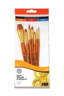 Daler Rowney Simply Gold Taklon Synthetic Hair Brush Set of 7