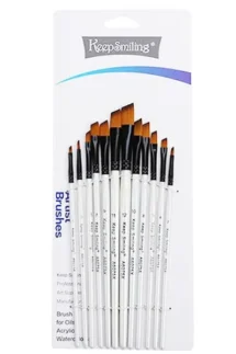 Keep Smiling Chisel Tip Paint Brush Pack of 12