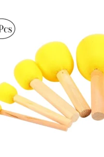 Keep Smiling Foam Brush Round Yellow