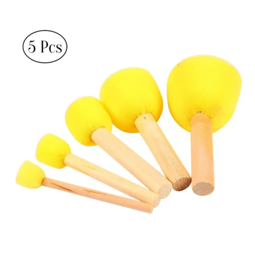 Keep Smiling Foam Brush Round Yellow