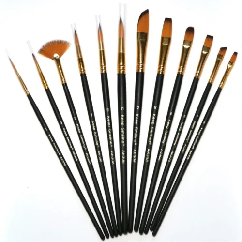 Keep Smiling Mix Artist Brush Set 12 Pcs