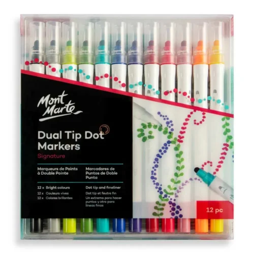 Mont Marte Dual Tip Dot Markers Signature Set of 12