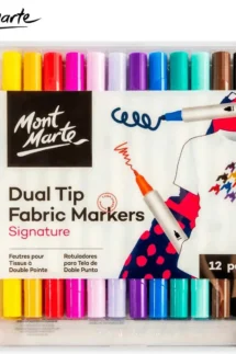 Mont Marte Signature Dual Tip Fabric Markers Pack of 12