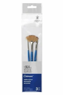 Winsor & Newton Cotman Watercolour Synthetic Hair Brush Pack of 3