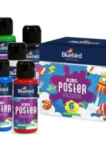 Bluebird Kids Poster Paints – 100 ml – Primary Colours Set of 6