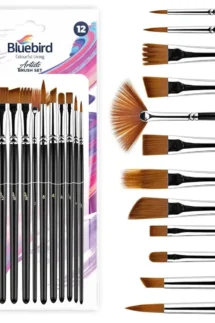 Bluebird Premium Mix Artist Brush Set of 12 – A0016