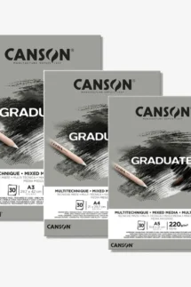 Canson Graduate Mixed Media Pad Grey 220 gsm.