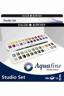 Daler Rowney Aquafine 48 Half Pan Watercolor Studio Set