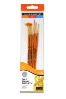 Daler Rowney Simply Gold Taklon Brush Set Of 5 Pcs