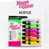 Daler Rowney Simply Neon And Glow Acrylic Paint Set of 6 Pcs – 12m