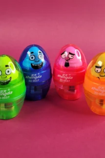 Funky Face Egg Sharpener & Eraser 2 in 1