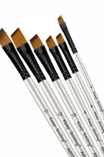 Keep Smiling Chisel Tip Paint Brush Pack of 6