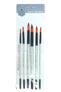Keep Smiling Round Tip Paint Brush Pack of 6
