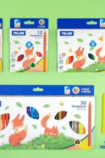 Milan Plasti Pastel Triangular Pencil Crayons Set