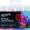 Mont Marte Pouring Acrylic Paint Set Premium 4pc x 60ml Aurora