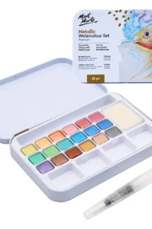 Mont Marte Premium Metallic Watercolor Cake Set 21Pcs