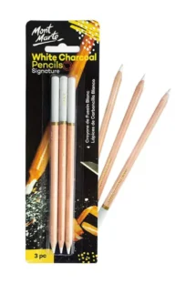 Mont Marte White Charcoal Pencils Pack of 3
