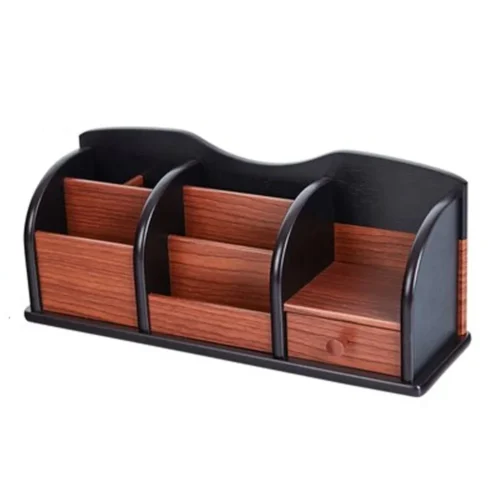 Wooden Desk Organizer Holder
