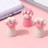 3 Pcs Cute Pink Style Cat Paw Rubber Erasers