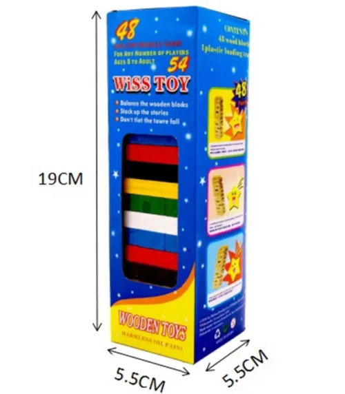 Colorful Wooden Jenga Game