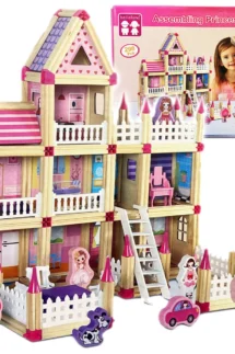 Assembling Princess Wooden House for Girls – 298pcs Creative Construction Blocks Toy Build Her Dream Castle – Spark Imagination Through Play Introducing the Assembling Princess Wooden House for a Girl – Construction Blocks Toy (298pcs), a delightful DIY playset that brings fairytales to life. Designed to inspire creativity, logical thinking, and fine motor skills, this beautiful wooden house kit is the perfect gift for young princess lovers and budding architects. Princess-Themed Wooden Construction Toy Crafted from high-quality, non-toxic wood, this 298-piece set includes everything a child needs to build her own dream house. Adorned with pastel colors, decorative mini furniture, charming window details, and a castle-like structure, it’s perfect for girls aged 5 and above. Each piece is crafted for easy handling and safe play. Educational and Interactive Fun This toy is more than just a dollhouse—it's an engaging building experience that teaches patience, problem-solving, and basic construction skills. Children can follow the simple illustrated instructions or design their own magical layout. It promotes hands-on learning, spatial awareness, and storytelling skills. Encourages Creative Role-Play Once assembled, the Princess Wooden House becomes a magical space for dolls and pretend-play. Girls can play out royal adventures, bedtime stories, and family scenes. This fosters emotional development and imaginative thinking—key aspects of a child’s early growth. Perfect Gift for Girls Who Love to Build Whether it’s a birthday, Eid, or special surprise, this construction block toy makes a meaningful and entertaining gift. It combines the joy of building with the fun of pretend play, ensuring hours of screen-free entertainment. What’s Inside the Box? 🏠 298 wooden construction blocks 🛏️ Furniture & princess-themed accessories 🧱 Easy-to-connect pieces for safe building 📖 Illustrated instruction manual Everything your child needs to create a charming princess paradise is right in the box. Why Choose This Wooden House Construction Set? ✅ Durable, eco-friendly wooden materials ✅ Promotes STEAM learning ✅ Enhances concentration and coordination ✅ Supports imaginative storytelling ✅ Beautifully designed with vibrant colors Don’t miss the chance to give your little girl a toy that builds both fun and learning.