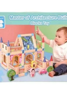 Brainbox Wooden Games Master of Architecture Building Blocks