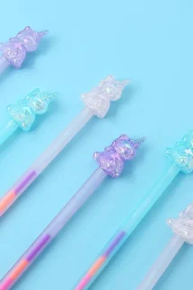 Cute Crystal Unicorn Rainbow Colors Glitter Gel Pen